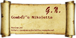 Gombás Nikoletta névjegykártya